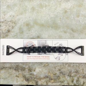 Black Bands Compatible Apple Watch Band